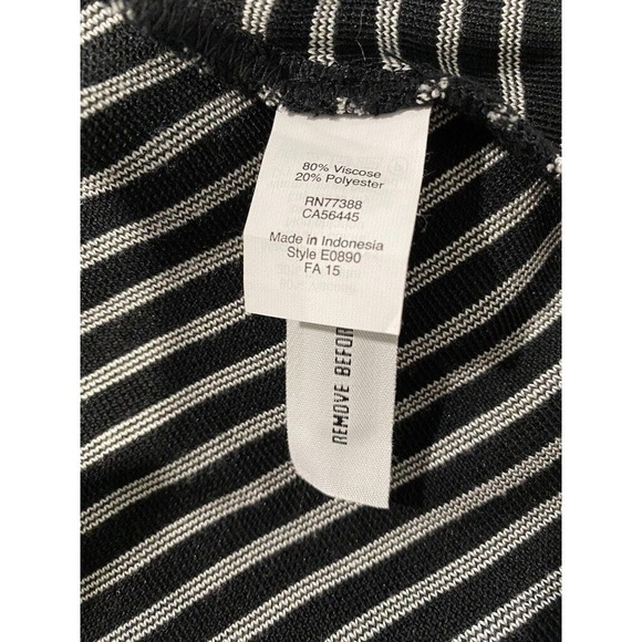 Madewell - Black & White knitted short sleeve dress women's size Medium - Picture 6 of 7